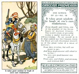 Es braucht große Weisheit, um über sein eigenes Unglück zu lachen, 1932